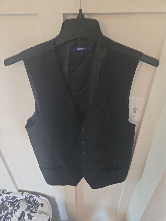 Gioberti Other - Gioberti Men's Classic Black Formal Vest Size L